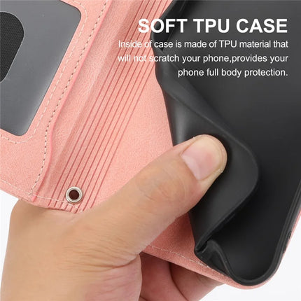 For iPhone 16e Case Zipper Pocket Leather Phone Cover with Crossbody Shoulder Strap