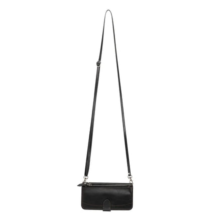 For iPhone 16e Case Zipper Pocket Leather Phone Cover with Crossbody Shoulder Strap