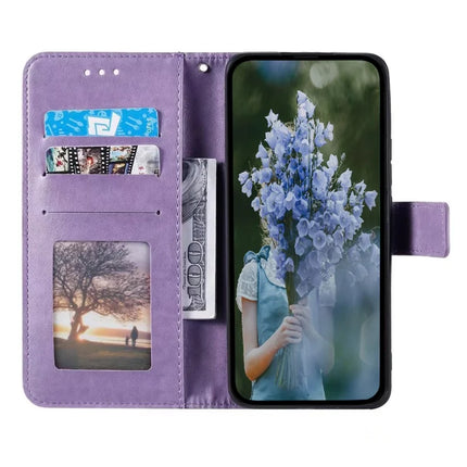 For iPhone 16e Stand Case Imprinted Totem PU Leather Wallet Phone Cover