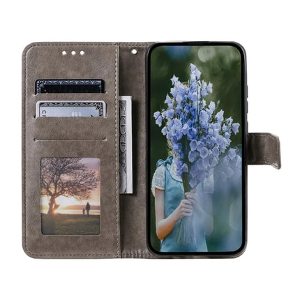 For iPhone 16e Stand Case Imprinted Totem PU Leather Wallet Phone Cover