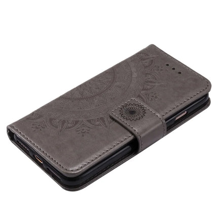 For iPhone 16e Stand Case Imprinted Totem PU Leather Wallet Phone Cover