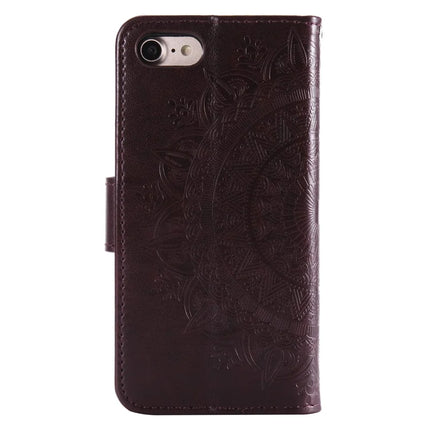 For iPhone 16e Stand Case Imprinted Totem PU Leather Wallet Phone Cover