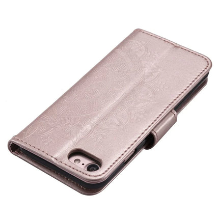 For iPhone 16e Stand Case Imprinted Totem PU Leather Wallet Phone Cover