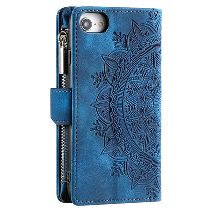Style 006 For iPhone 16e Wallet Case PU Leather Phone Cover Mandala Flower Pattern