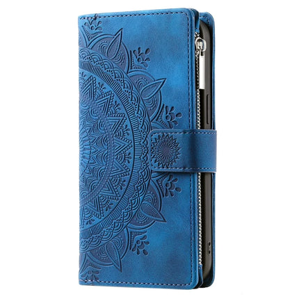 Style 006 For iPhone 16e Wallet Case PU Leather Phone Cover Mandala Flower Pattern