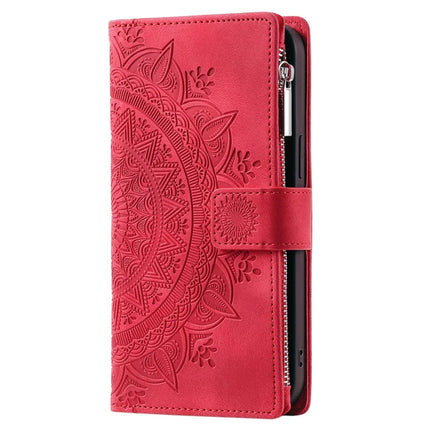 Style 006 For iPhone 16e Wallet Case PU Leather Phone Cover Mandala Flower Pattern