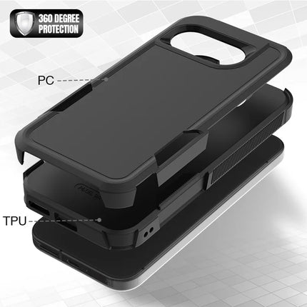 For Google Pixel 9a Case 2 in 1 PC + TPU Shockproof Phone Cover