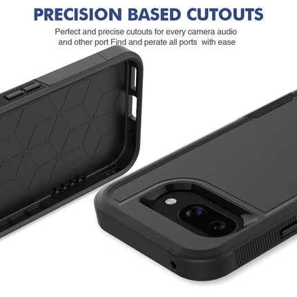 For Google Pixel 9a Case 2 in 1 PC + TPU Shockproof Phone Cover