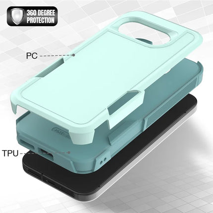 For Google Pixel 9a Case 2 in 1 PC + TPU Shockproof Phone Cover