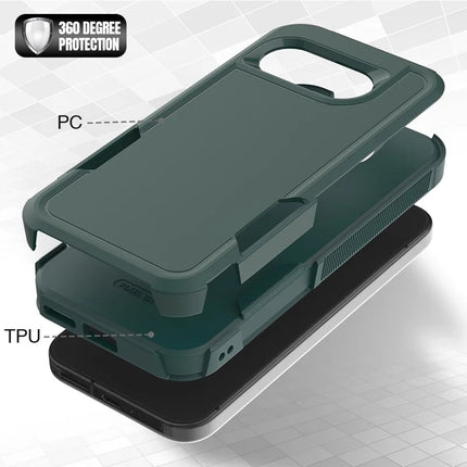 For Google Pixel 9a Case 2 in 1 PC + TPU Shockproof Phone Cover