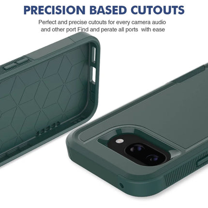 For Google Pixel 9a Case 2 in 1 PC + TPU Shockproof Phone Cover
