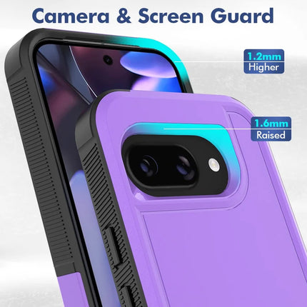 For Google Pixel 9a Case 2 in 1 PC + TPU Shockproof Phone Cover