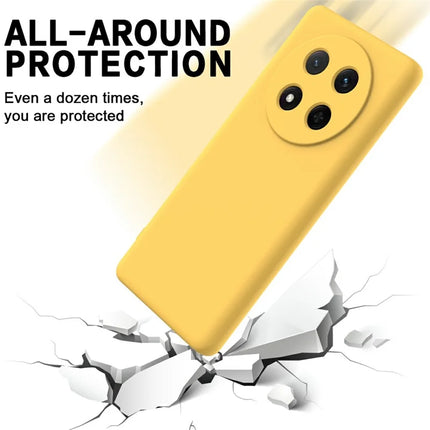 For Honor Magic7 Lite 5G Case Liquid Silicone Phone Back Cover with Hand Strap