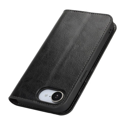 For iPhone 16e Case Crazy Horse Texture Split Leather Wallet Phone Cover