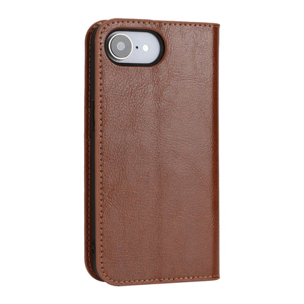 For iPhone 16e Case Crazy Horse Texture Split Leather Wallet Phone Cover
