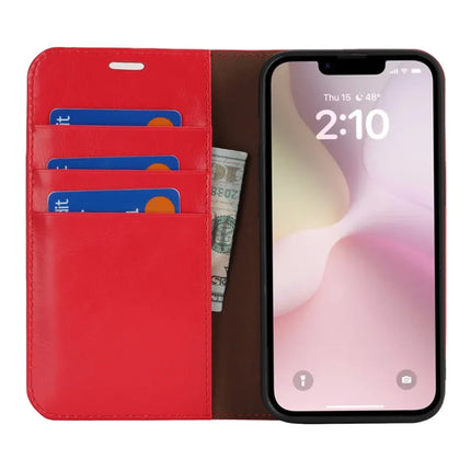For iPhone 16e Case Crazy Horse Texture Split Leather Wallet Phone Cover