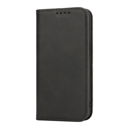 For iPhone 16e Case PU Leather Calf Textured Magnetic Closing Smart Phone Cover