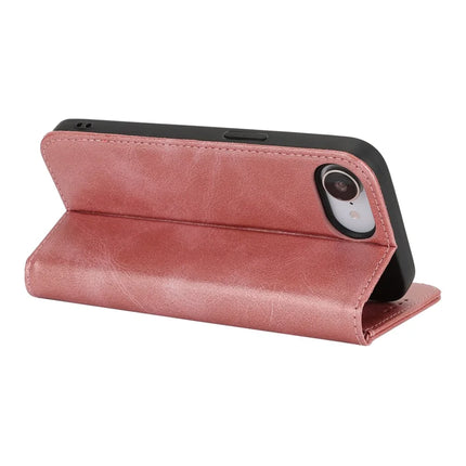 For iPhone 16e Case PU Leather Calf Textured Magnetic Closing Smart Phone Cover