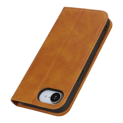 For iPhone 16e Case PU Leather Calf Textured Magnetic Closing Smart Phone Cover