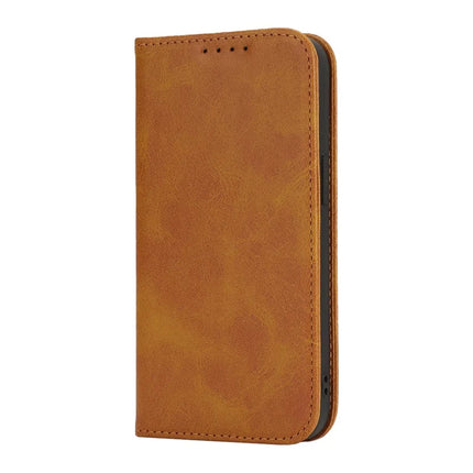 For iPhone 16e Case PU Leather Calf Textured Magnetic Closing Smart Phone Cover