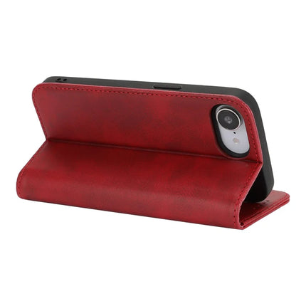 For iPhone 16e Case PU Leather Calf Textured Magnetic Closing Smart Phone Cover