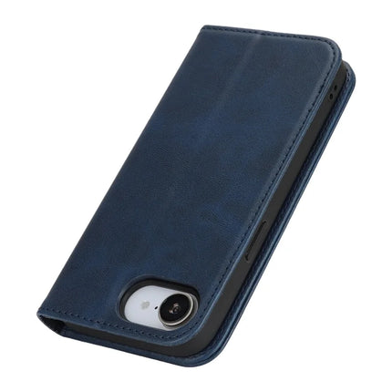 For iPhone 16e Case PU Leather Calf Textured Magnetic Closing Smart Phone Cover