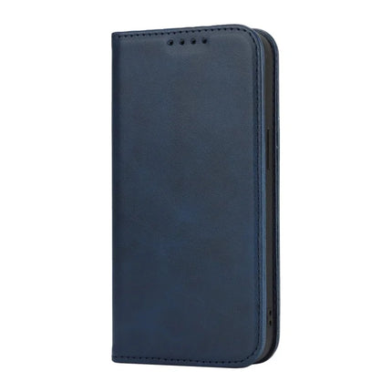 For iPhone 16e Case PU Leather Calf Textured Magnetic Closing Smart Phone Cover