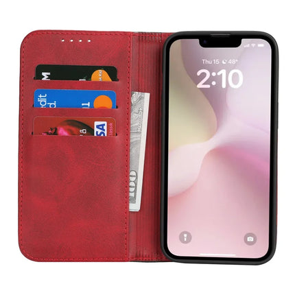 For iPhone 16e Case Calf Texture 3 Card Slots Color Splicing Leather Phone Cover