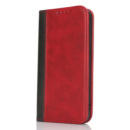 For iPhone 16e Case Calf Texture 3 Card Slots Color Splicing Leather Phone Cover