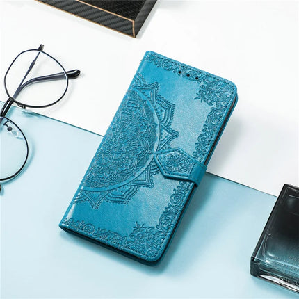 For iPhone 16e Wallet Case Mandala Flower Leather Phone Cover Stand