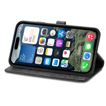 For iPhone 16e Wallet Case Mandala Flower Leather Phone Cover Stand