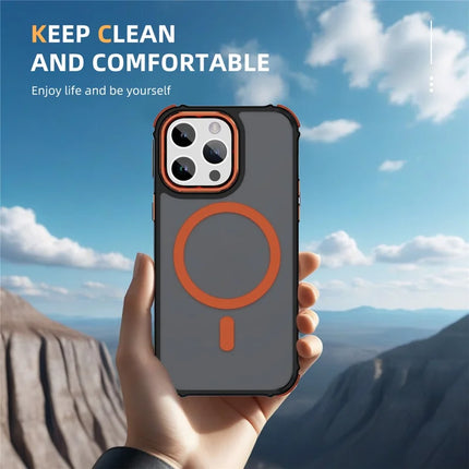 For iPhone 13 Pro Max Case Compatible with MagSafe PC + TPU Skin Feeling Back Cover