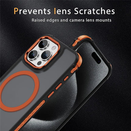 For iPhone 15 Pro Max Case Compatible with MagSafe PC + TPU Skin Feeling Back Cover