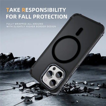 For iPhone 15 Pro Max Case Compatible with MagSafe PC + TPU Skin Feeling Back Cover