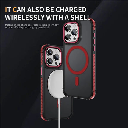 For iPhone 15 Pro Max Case Compatible with MagSafe PC + TPU Skin Feeling Back Cover