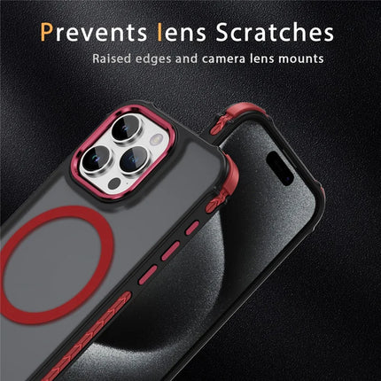 For iPhone 15 Pro Max Case Compatible with MagSafe PC + TPU Skin Feeling Back Cover