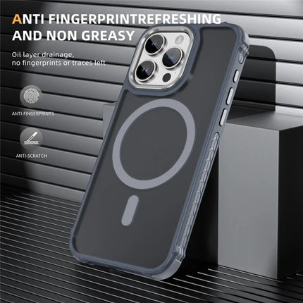 For iPhone 15 Pro Max Case Compatible with MagSafe PC + TPU Skin Feeling Back Cover