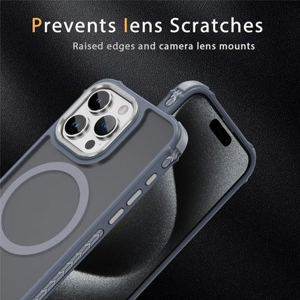 For iPhone 15 Pro Max Case Compatible with MagSafe PC + TPU Skin Feeling Back Cover