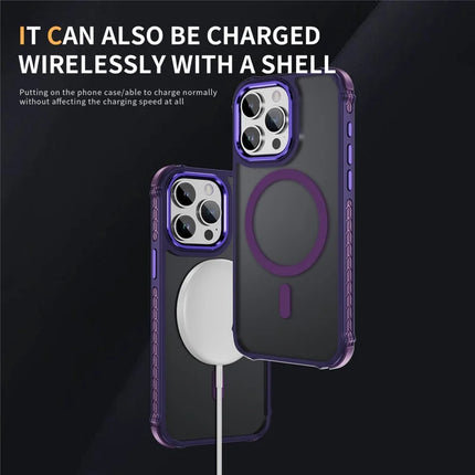For iPhone 15 Pro Max Case Compatible with MagSafe PC + TPU Skin Feeling Back Cover