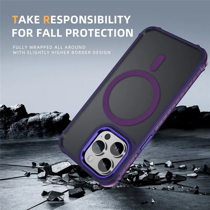 For iPhone 15 Pro Max Case Compatible with MagSafe PC + TPU Skin Feeling Back Cover