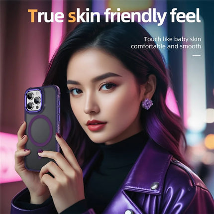 For iPhone 15 Pro Max Case Compatible with MagSafe PC + TPU Skin Feeling Back Cover