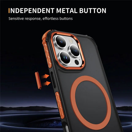 For iPhone 16 Pro Case Compatible with MagSafe PC + TPU Skin Feeling Back Cover