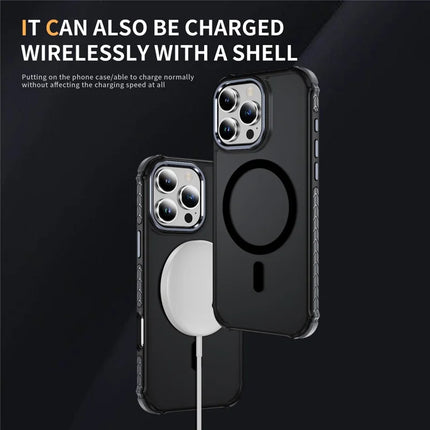 For iPhone 16 Pro Case Compatible with MagSafe PC + TPU Skin Feeling Back Cover