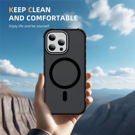 For iPhone 16 Pro Case Compatible with MagSafe PC + TPU Skin Feeling Back Cover