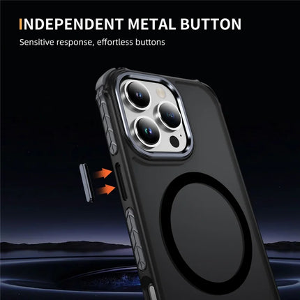 For iPhone 16 Pro Case Compatible with MagSafe PC + TPU Skin Feeling Back Cover