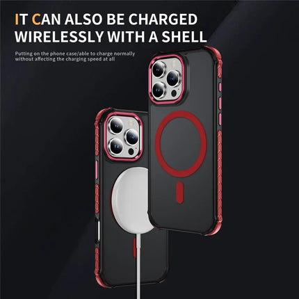 For iPhone 16 Pro Case Compatible with MagSafe PC + TPU Skin Feeling Back Cover