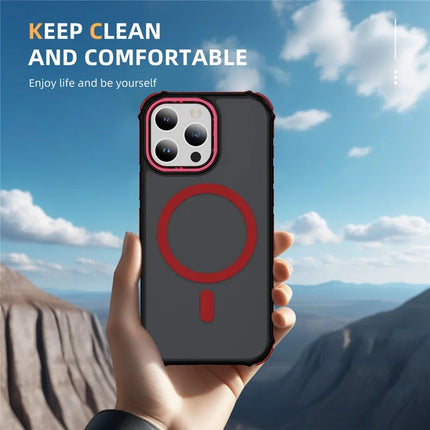 For iPhone 16 Pro Case Compatible with MagSafe PC + TPU Skin Feeling Back Cover
