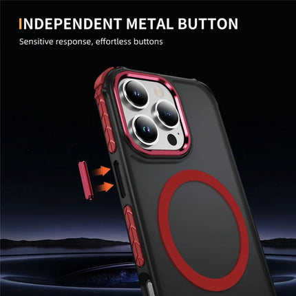 For iPhone 16 Pro Case Compatible with MagSafe PC + TPU Skin Feeling Back Cover