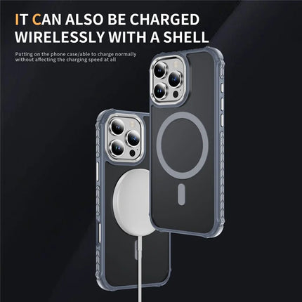 For iPhone 16 Pro Case Compatible with MagSafe PC + TPU Skin Feeling Back Cover