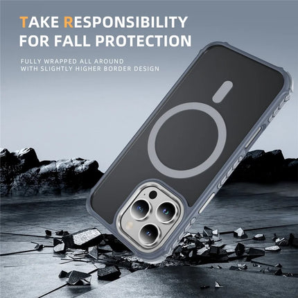 For iPhone 16 Pro Case Compatible with MagSafe PC + TPU Skin Feeling Back Cover